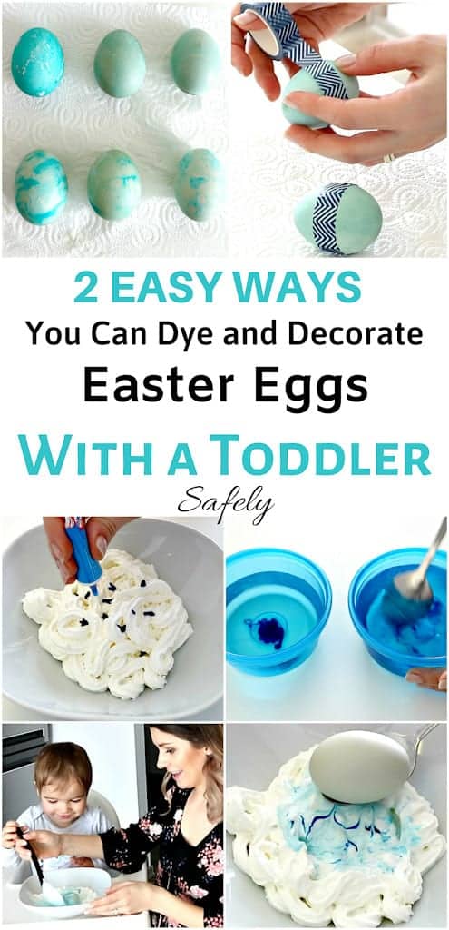 2 easy ways to dye and decorate eggs with toddler