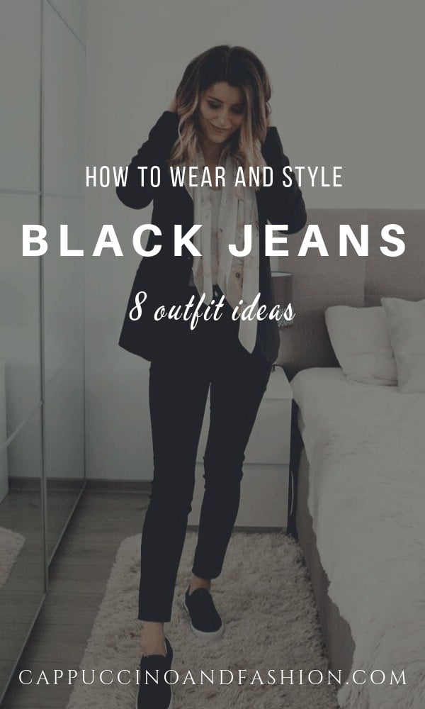 what to wear with black jeans outfits