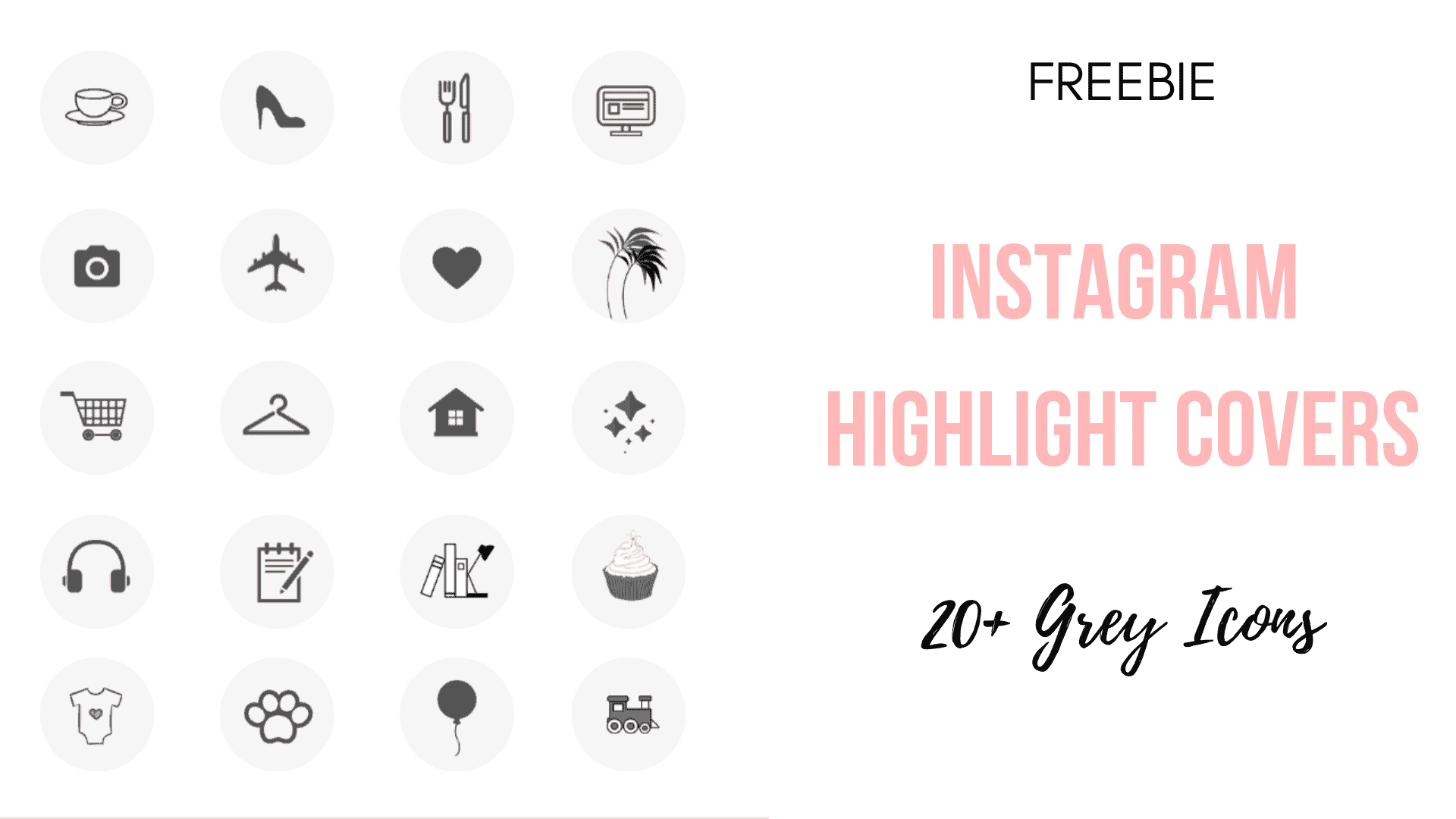 Free Instagram Highlight Covers – Grey