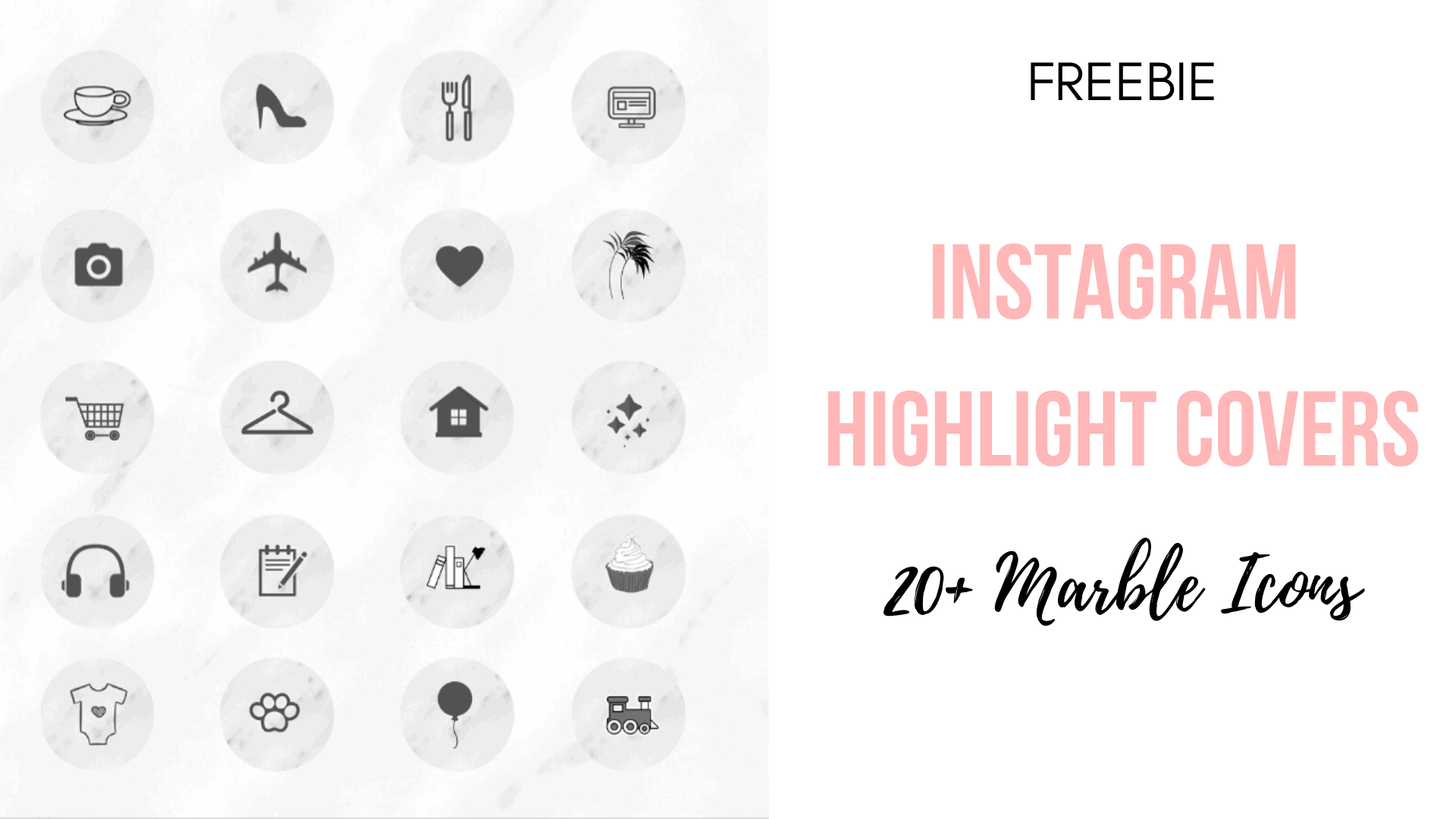 Free Instagram Highlight Covers – Marble