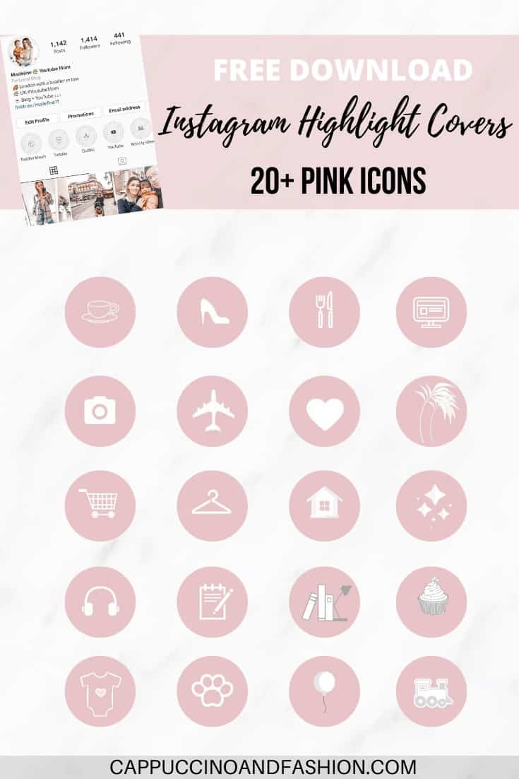 free download instagram highlight covers pink and white