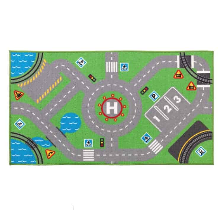 ikea roads rug for kids toddler room
