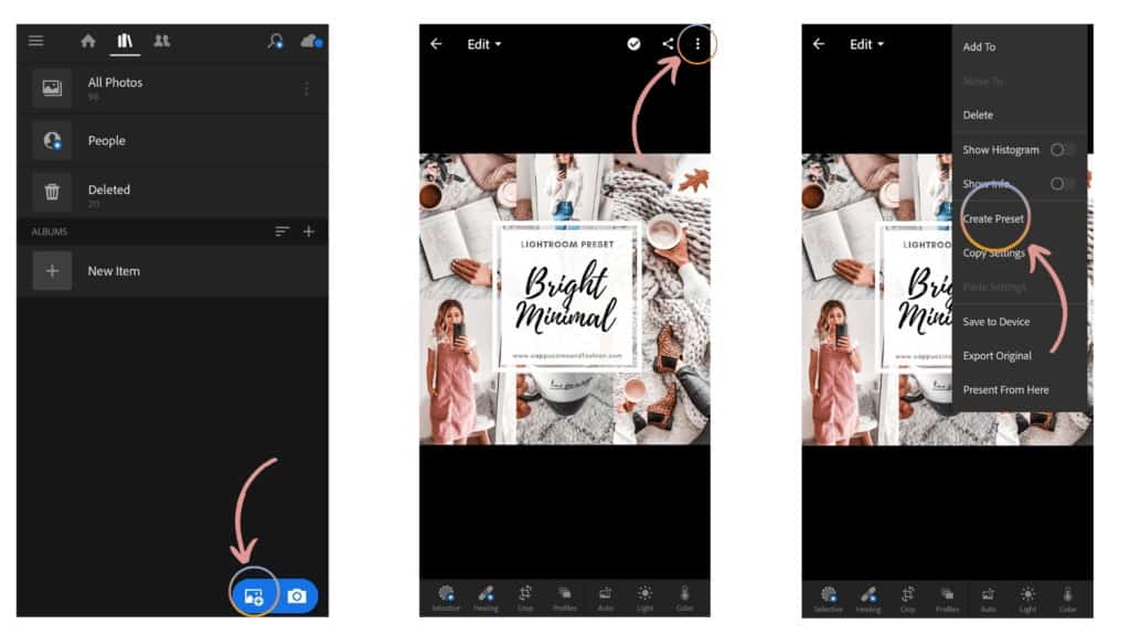 step by step how to install lightroom presets on mobile