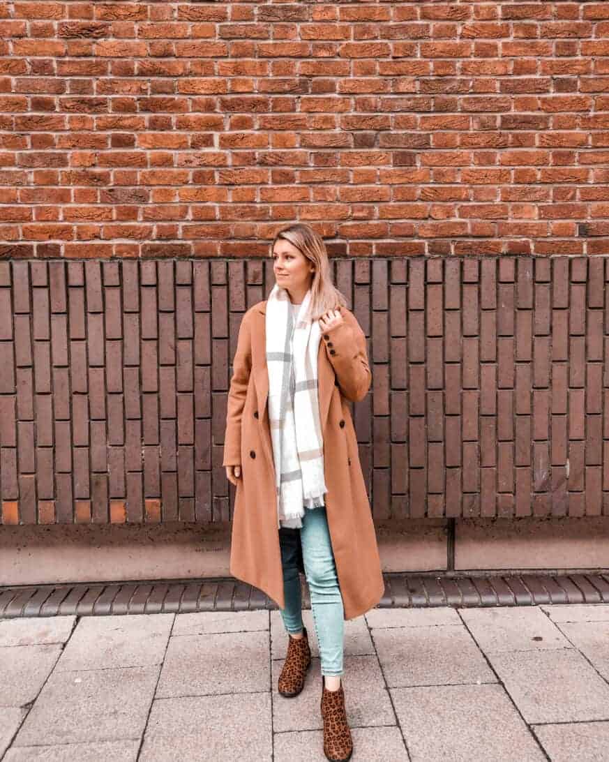 street style camel coat autumn winter primark outfit