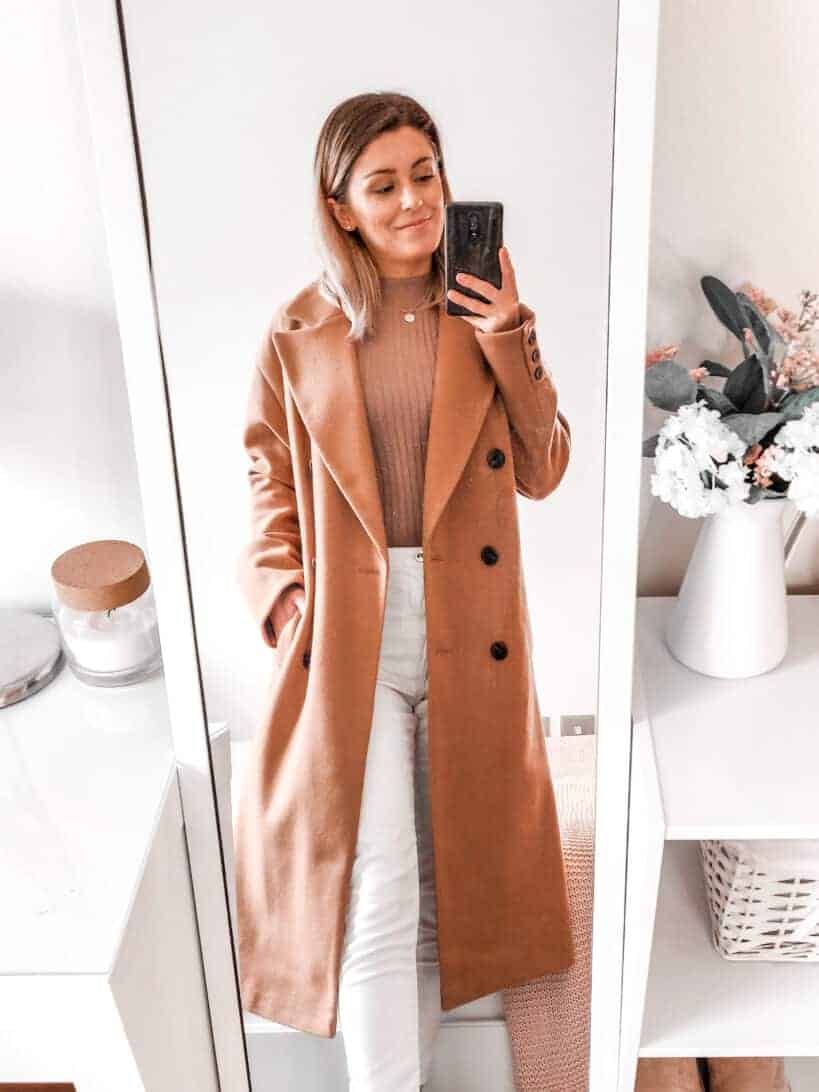 camel tones outfits coat for fall winter fashion primark