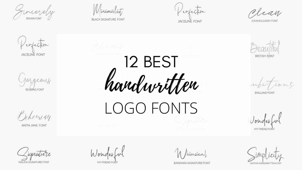 12 Best Handwritten Logo Fonts – Free Blog Logo Designs
