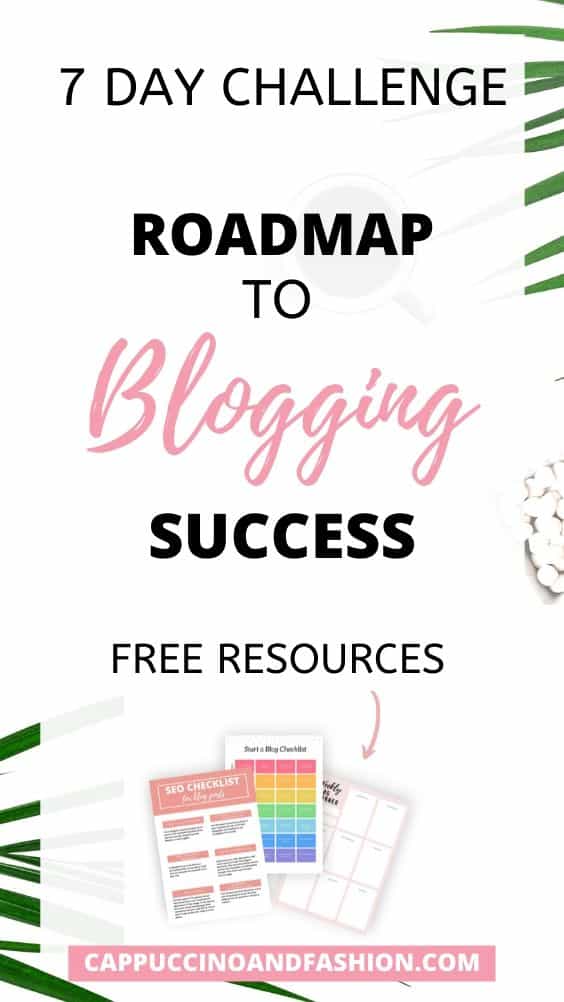 roadmap to blogging success with this 7 day free challenge