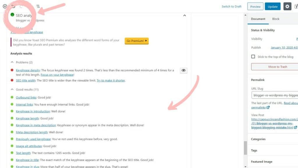 how to write your first blog post in wordpress