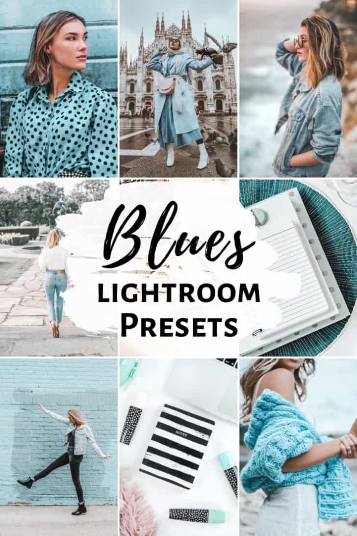 blue blues bright airy lightroom presets