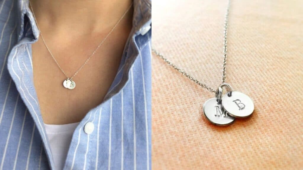 initials necklace mothers day gift ideas