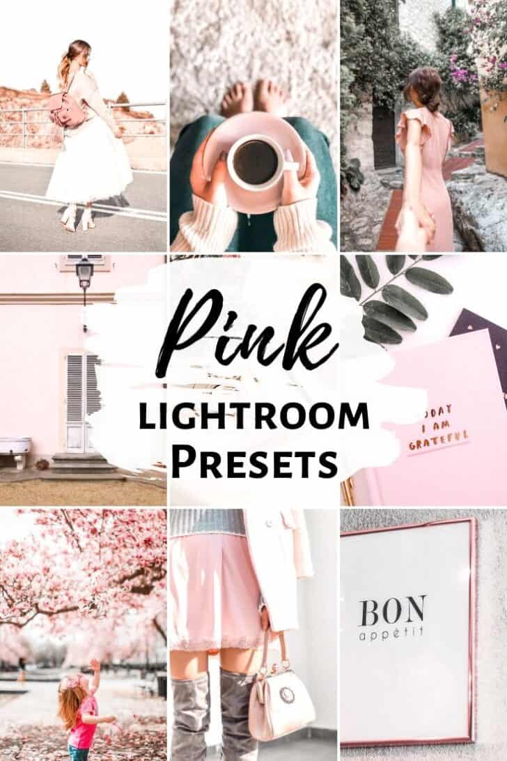 pink bright airy lightroom presets for instagram bloggers
