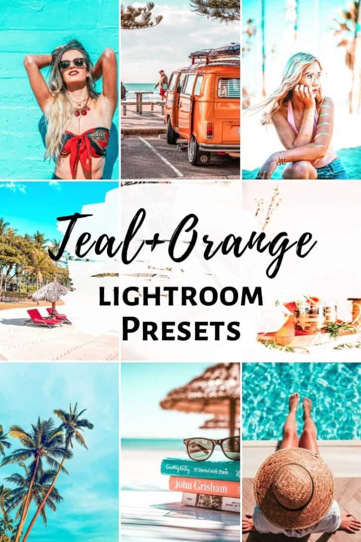 teal and orange summer bright airy lightroom mobile presets