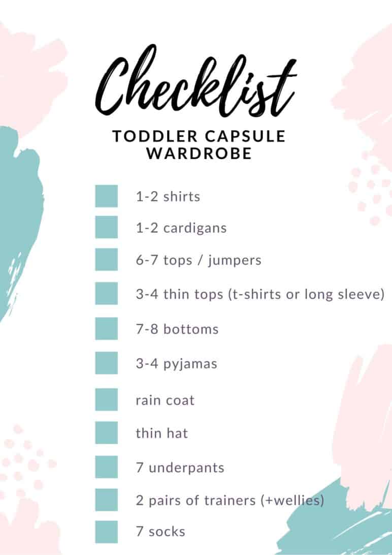 toddler boy capsule wardrobe checklist minimalist spring closet h&m