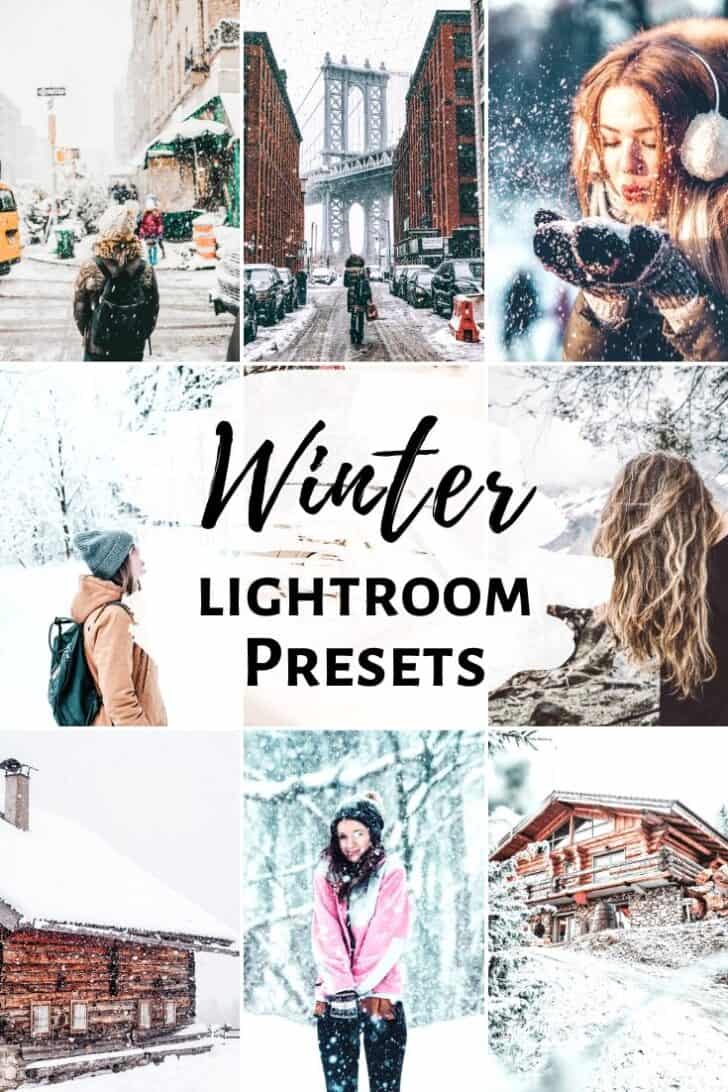 winter snowy bright lightroom mobile presets