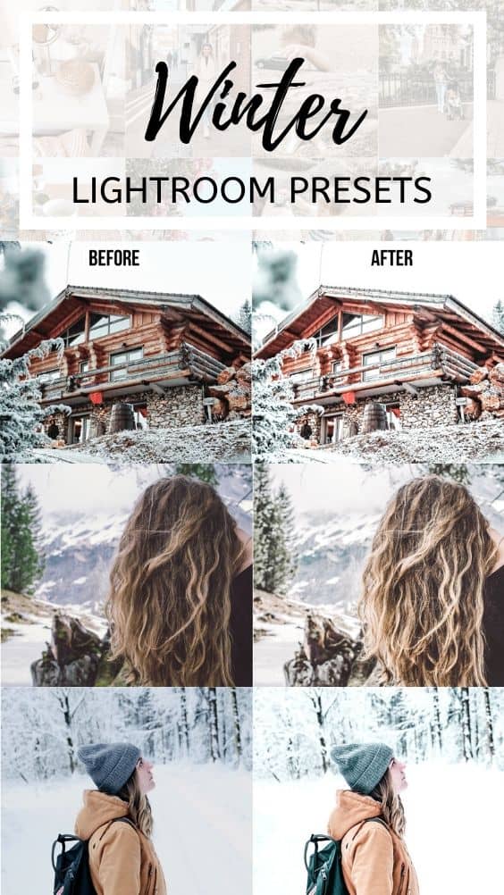 winter snowy bright lightroom mobile presets
