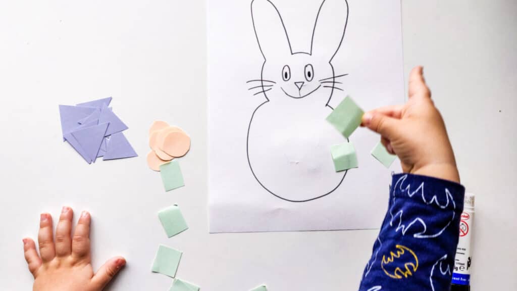 shapes colors sticking toddler activities at home