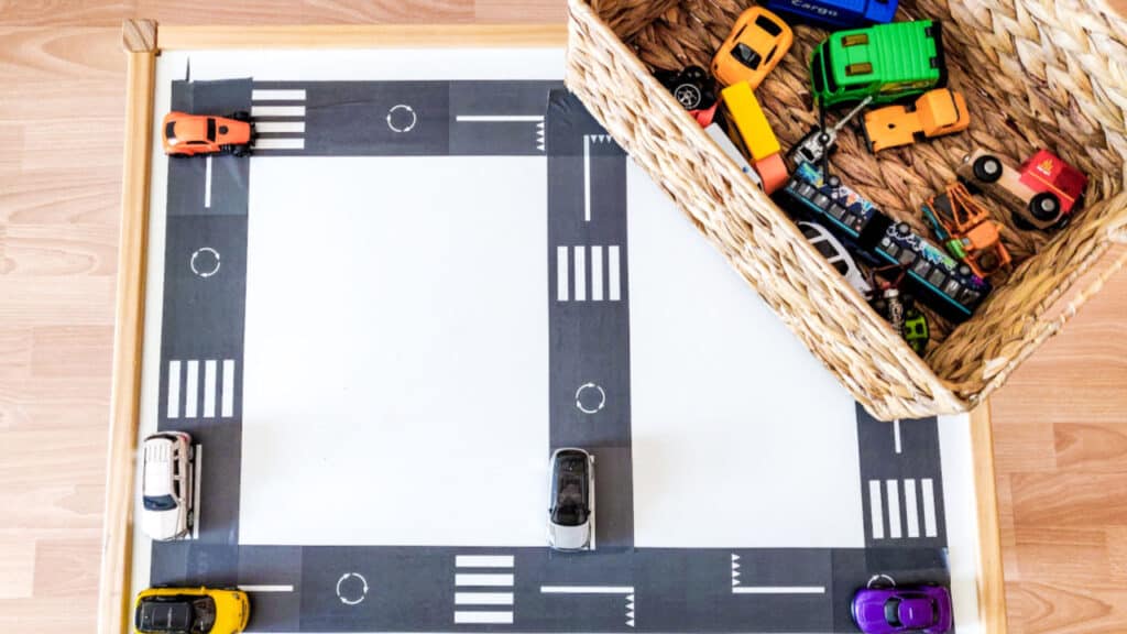 toddler montessori activities car roads