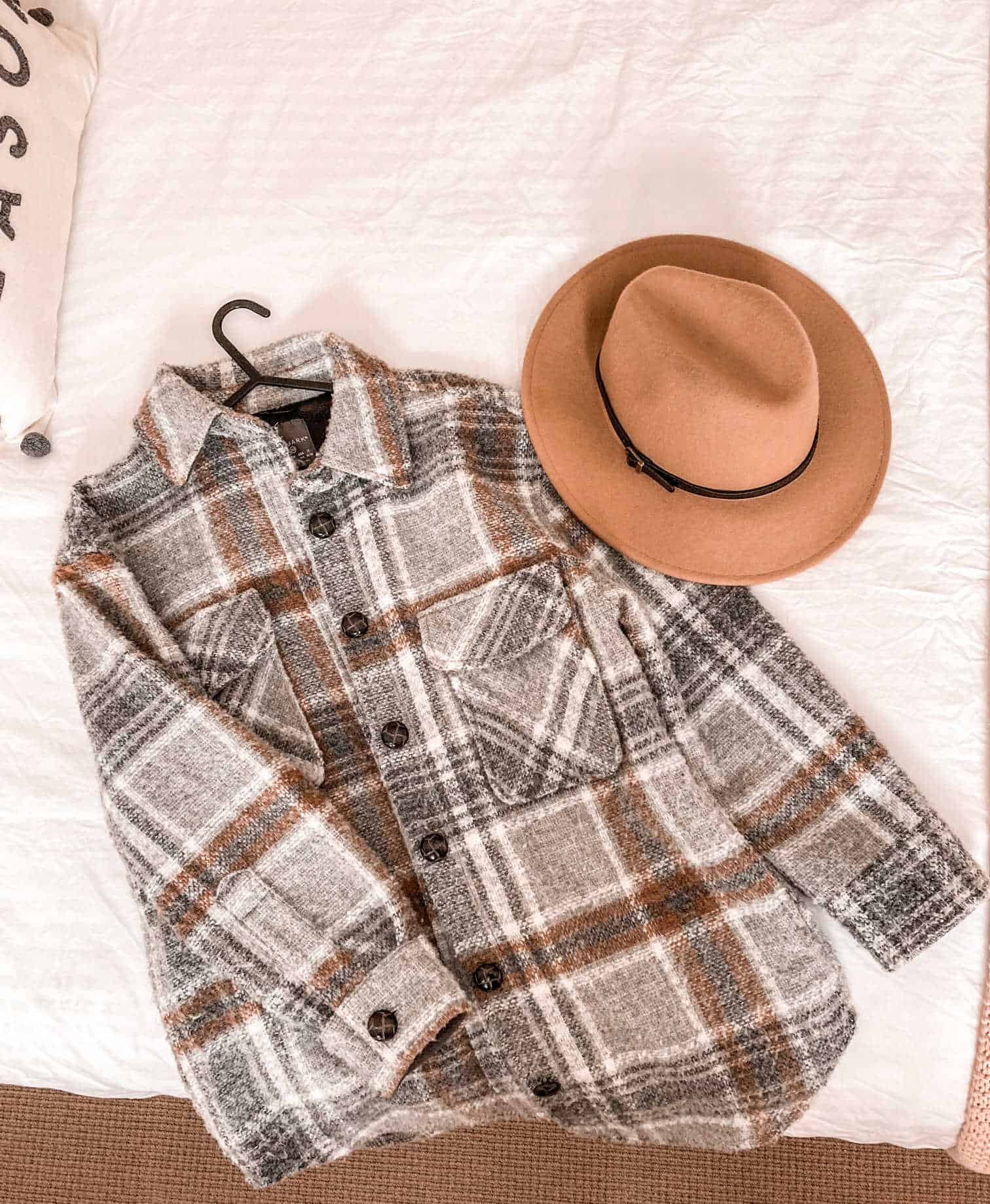 Checked shacket fall fashion inspiration