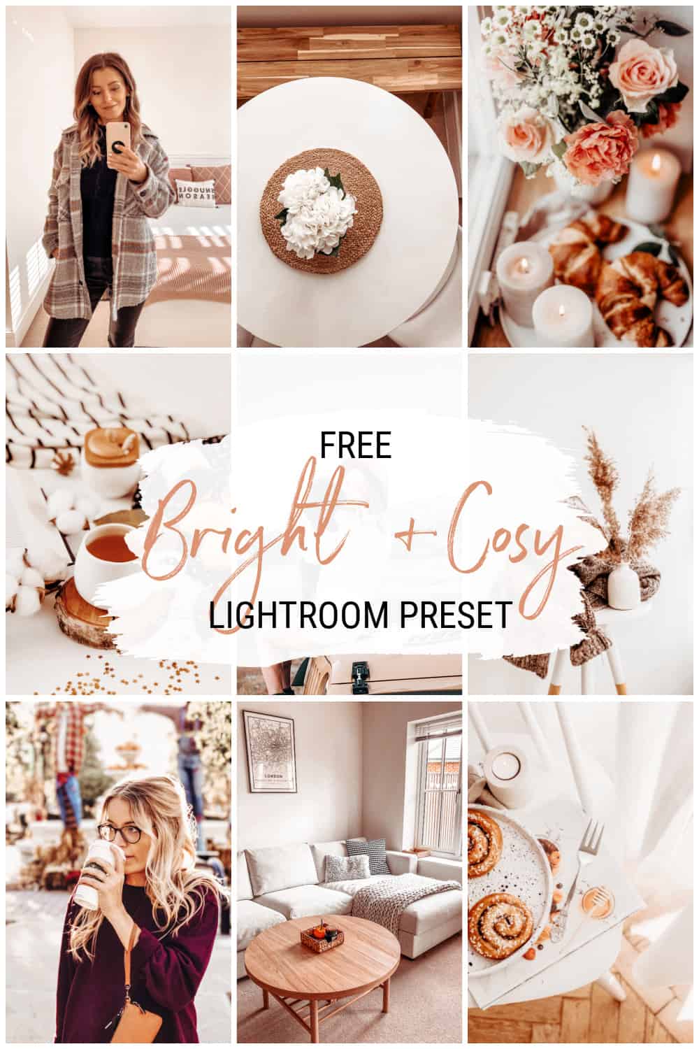 Bright cosy free lightroom preset