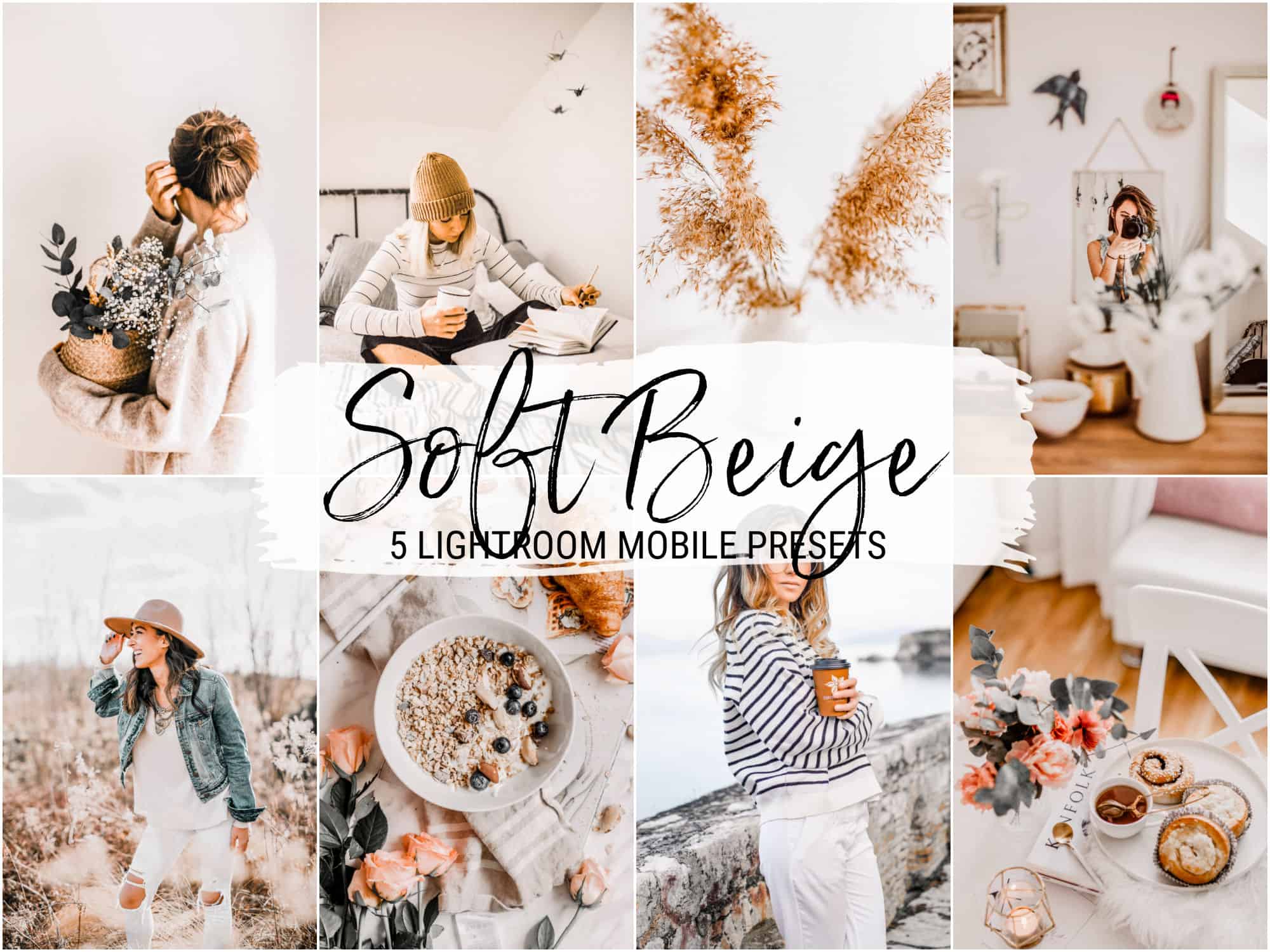 Soft beige bright lightroom presets