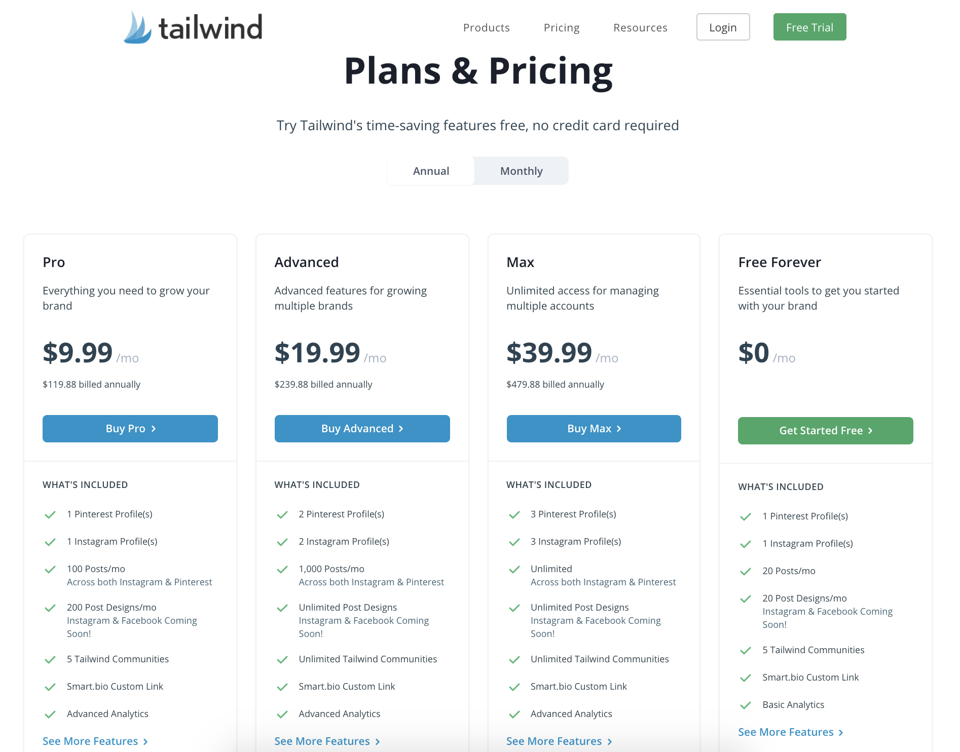 Tailwind Pricing