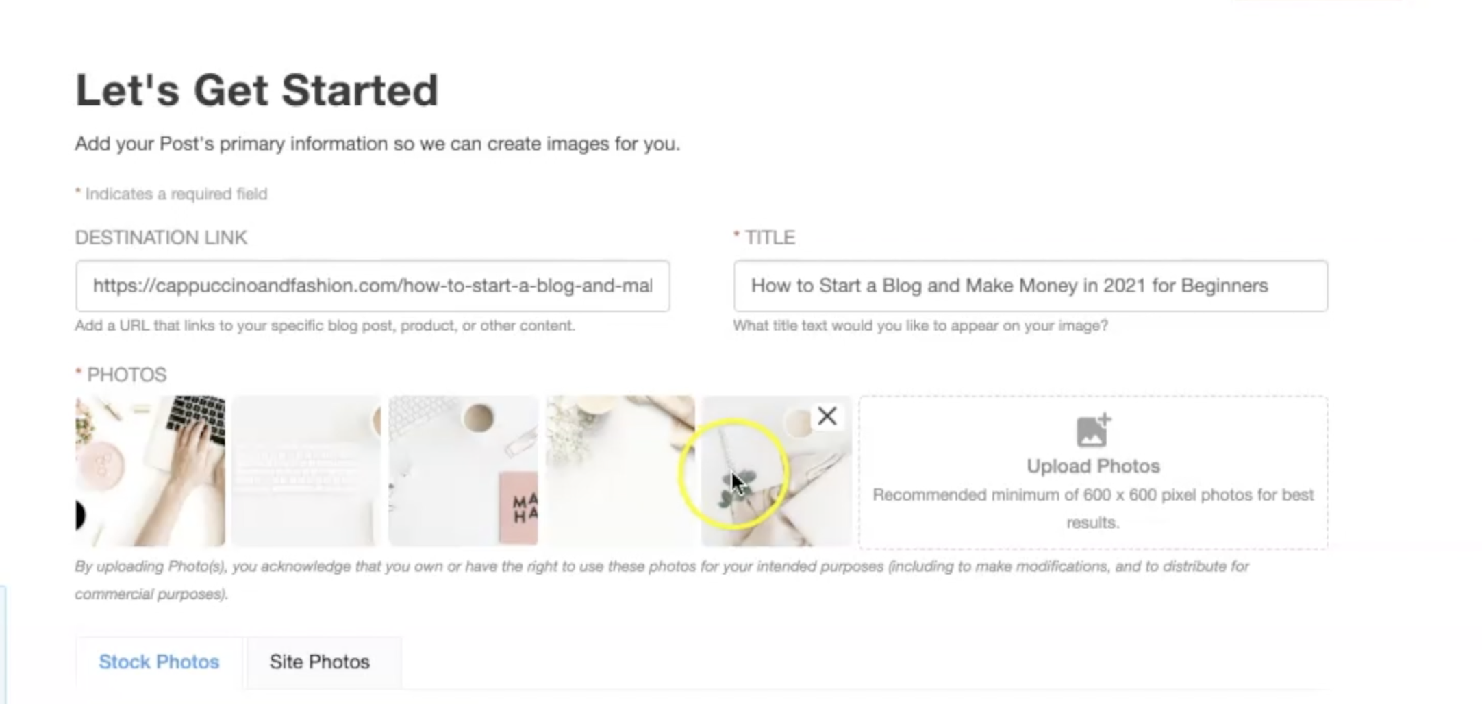 How to Create a Pin for Pinterest in Tailwind