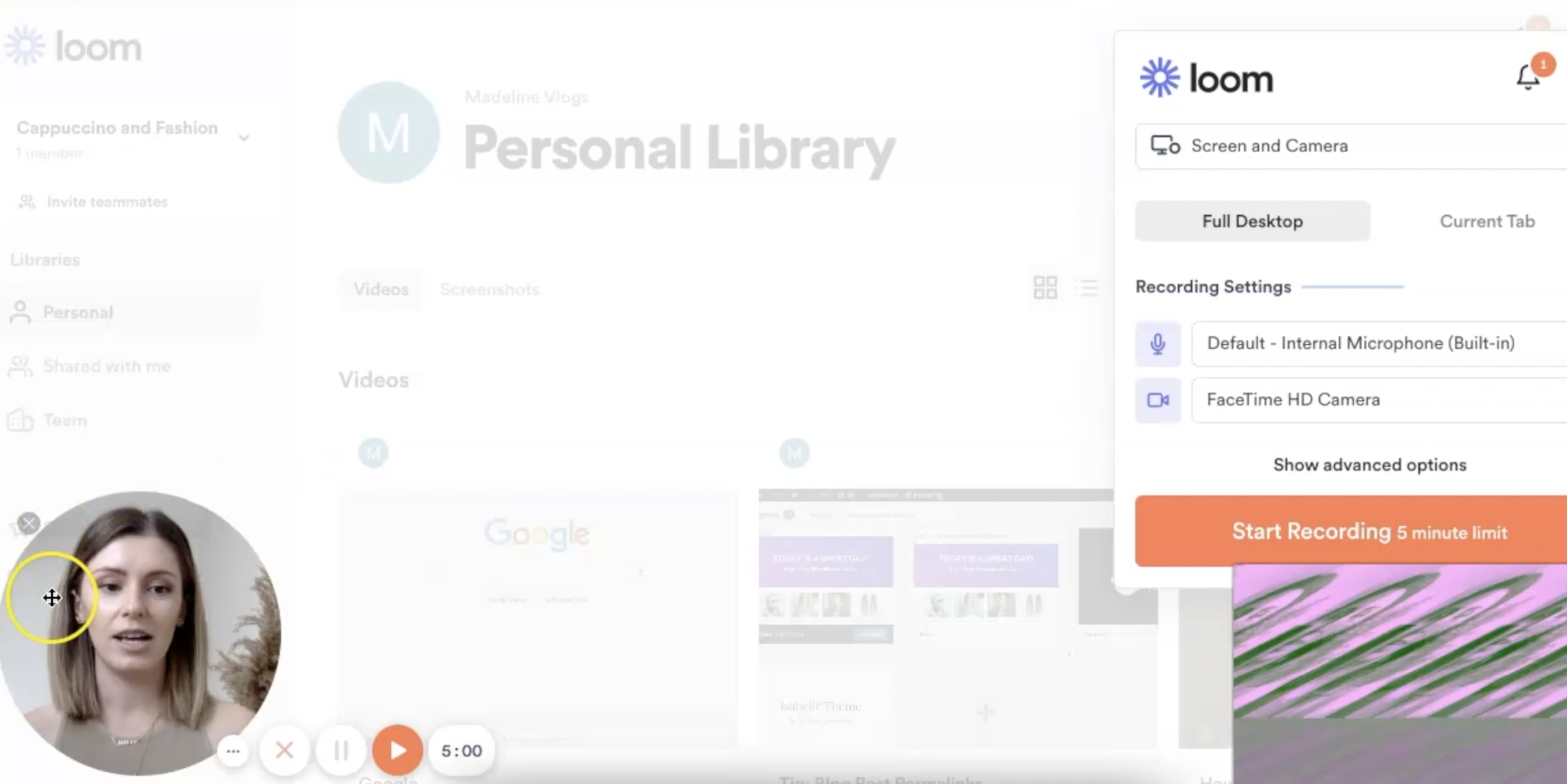 How to Record Your Screen and Yourself at the Same Time in Loom