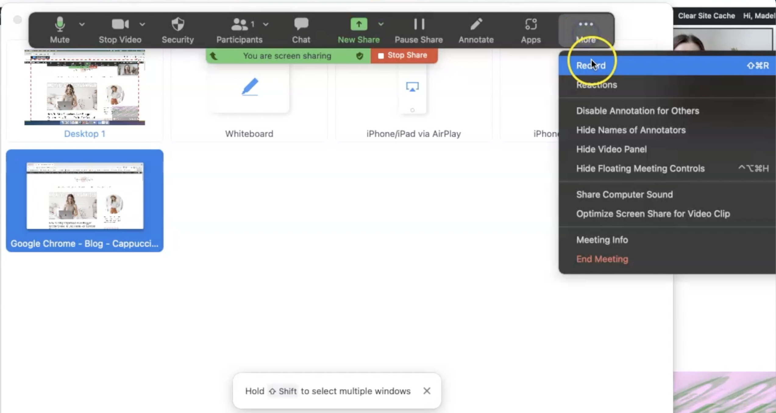 How to Record Your Screen and Yourself at the Same Time in Zoom