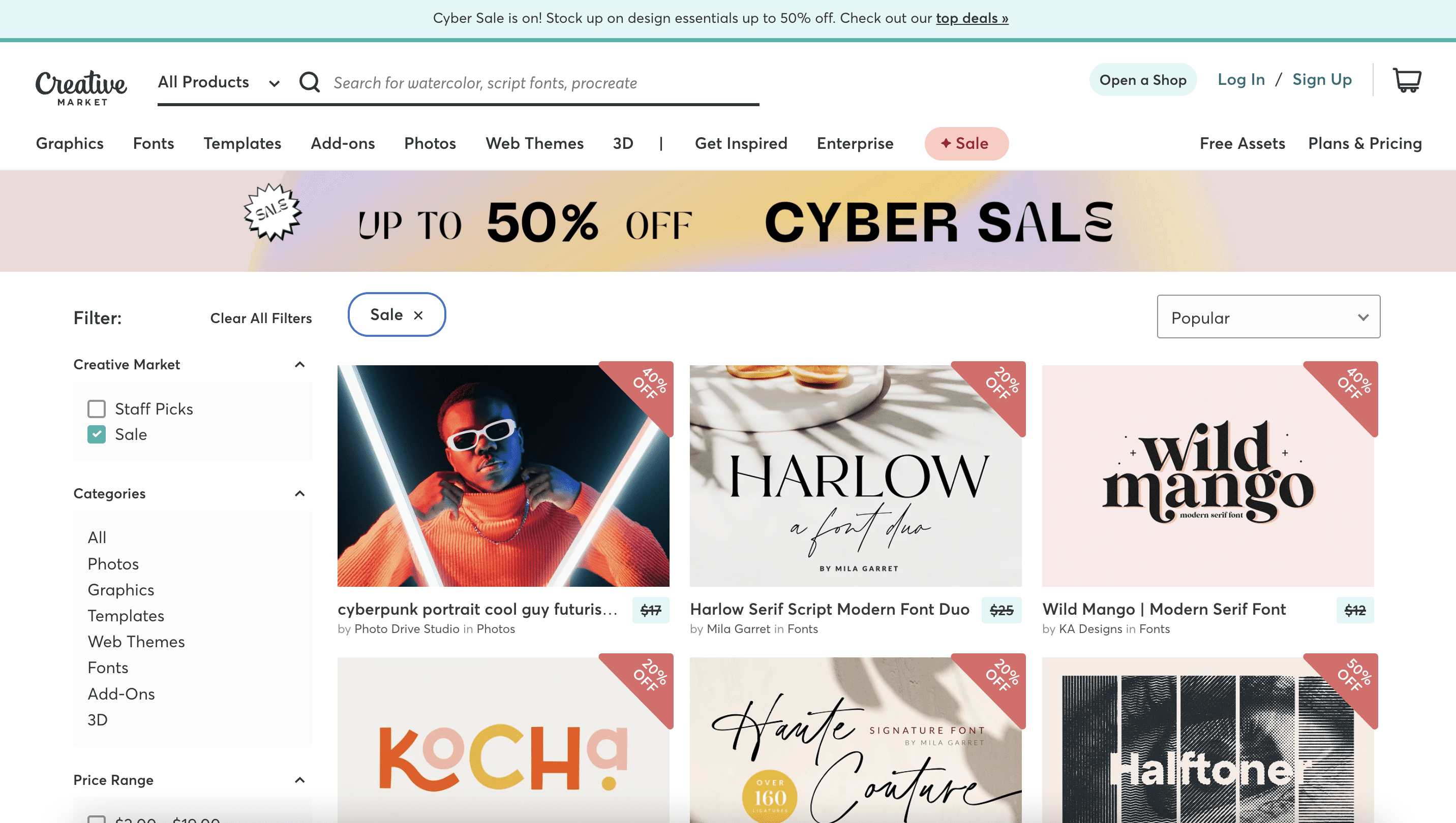 Black Friday deals for bloggers 2022 Creative Market