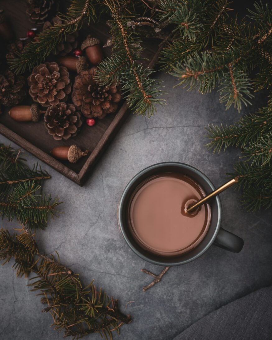 Cup winter wallpaper for iPhone