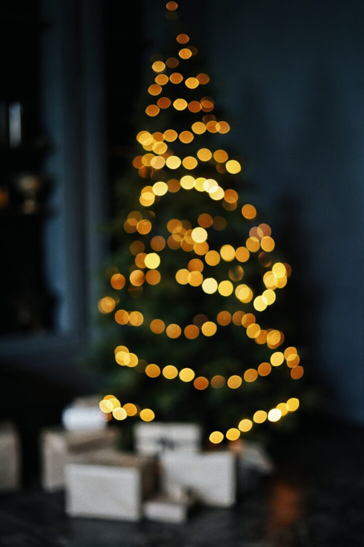Christmas lights winter wallpaper for iPhone